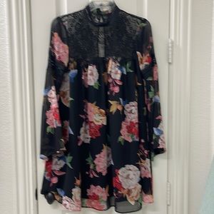 Black with floral prints